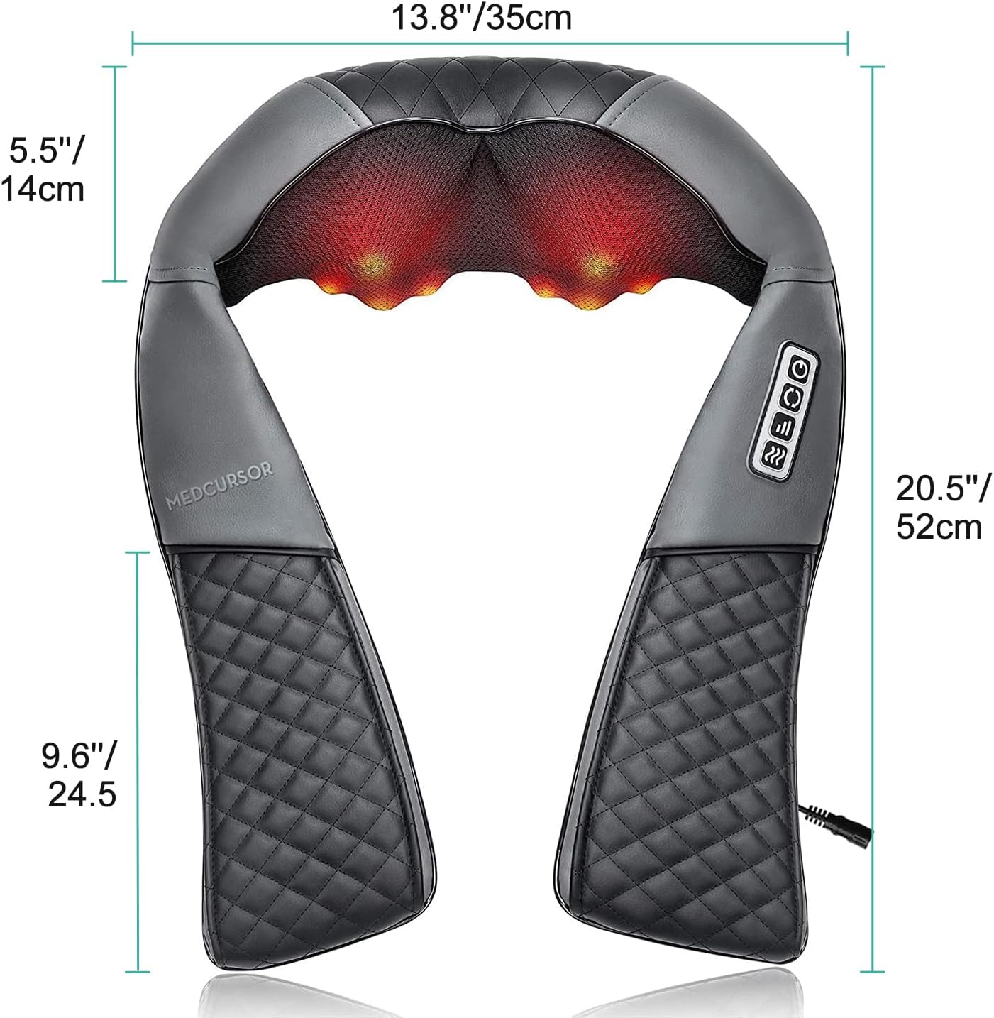 Medcursor Neck and Shoulder Massager with Heat (No Battery)