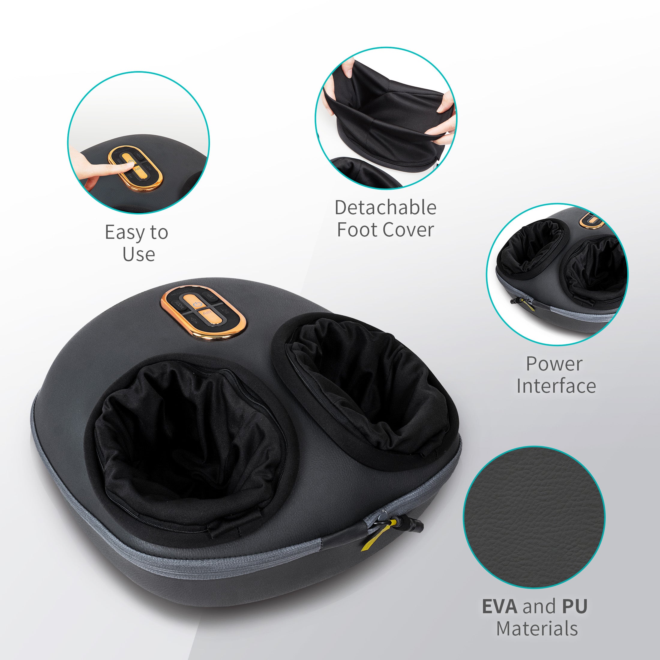 Medcursor Shiatsu Foot Massager Machine (Black)