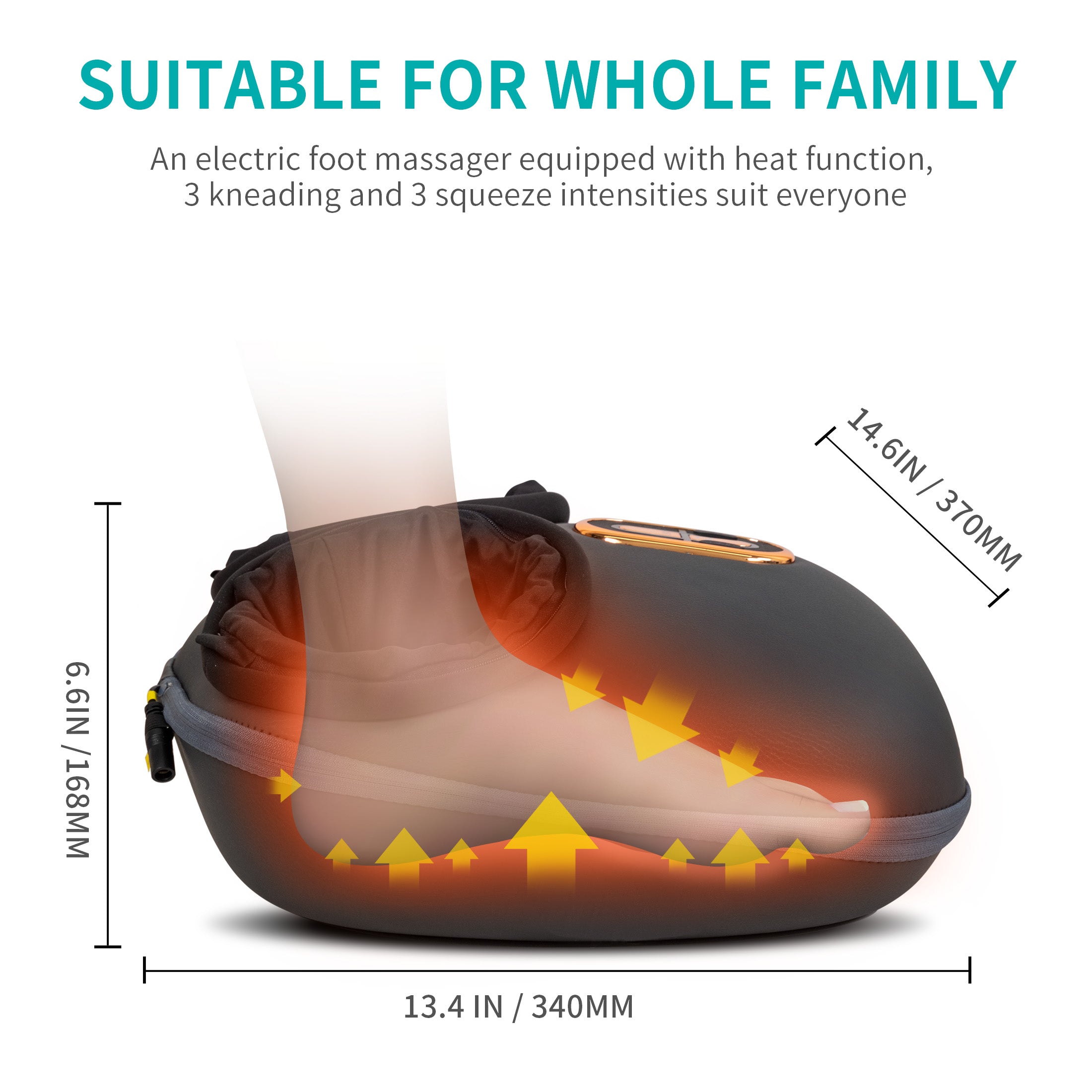 Medcursor Shiatsu Foot Massager Machine (Black)