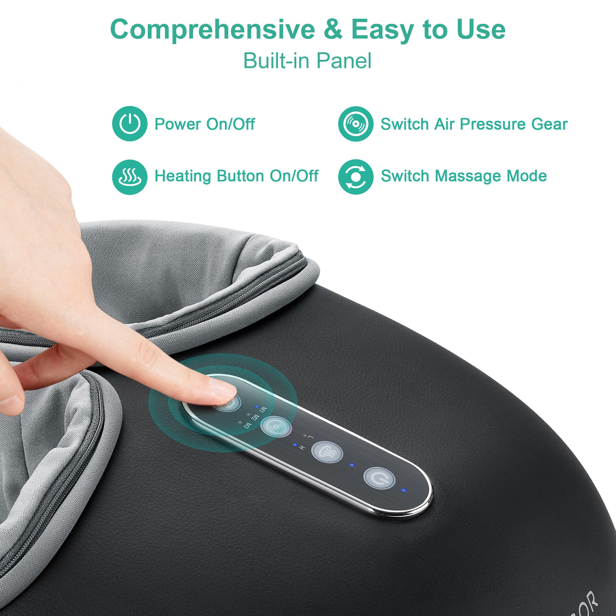 Medcursor Foot Massager Machine with Heat, Deep Kneading Massager