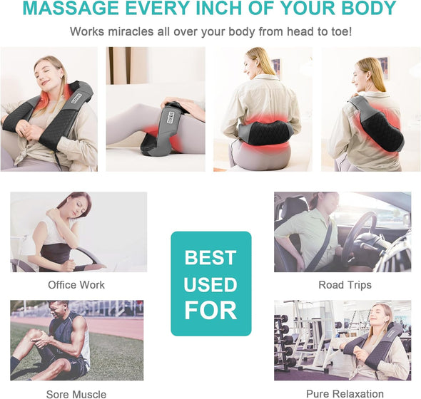 Medcursor Neck and Shoulder Massager with Heat (No Battery)