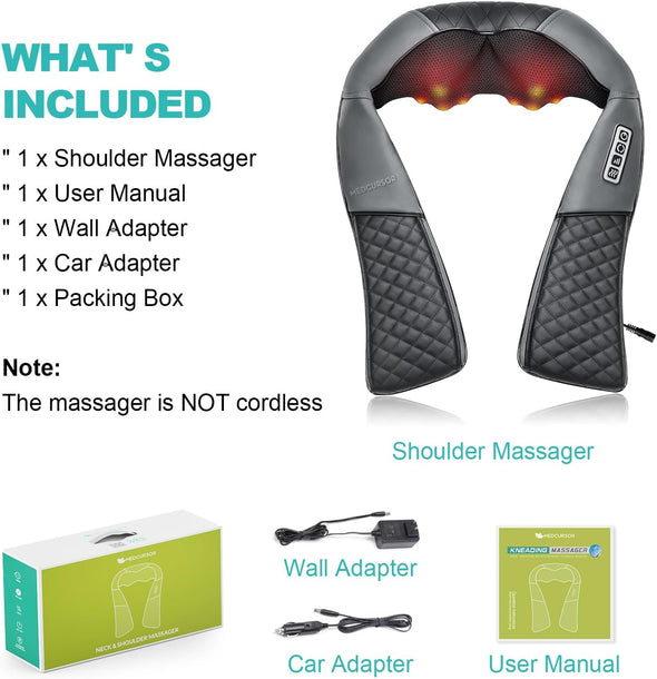 Medcursor Neck Shoulder Massager with Heat (No Battery)