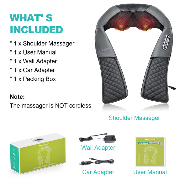 Medcursor Neck and Shoulder Massager with Heat (No Battery)