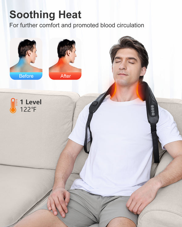 Medcursor Cordless Neck Shoulder Massager with Heat