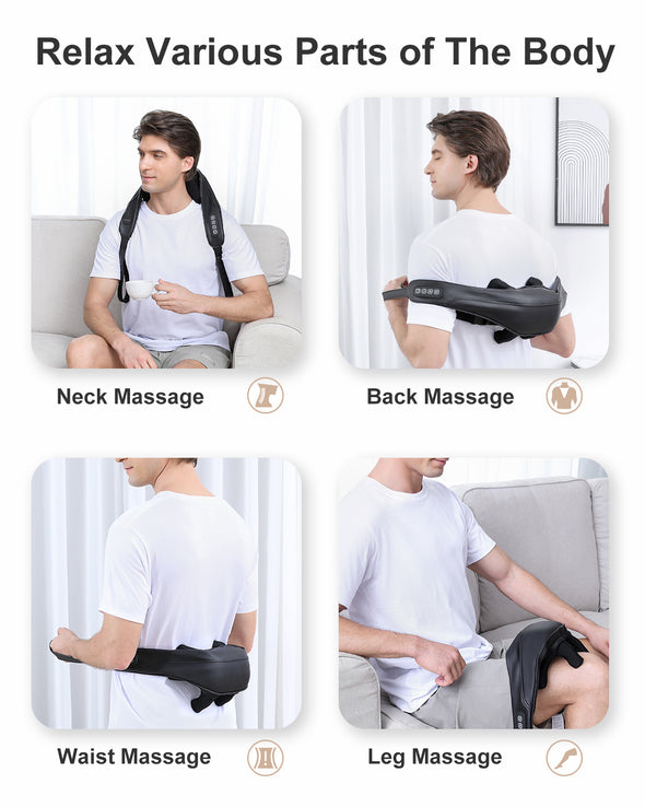 Medcursor Cordless Neck Shoulder Massager with Heat