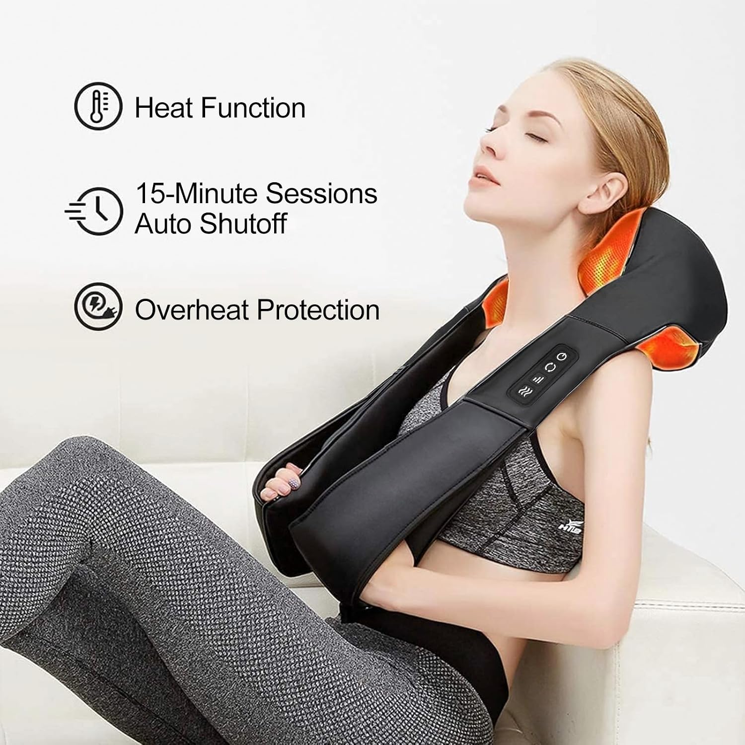Medcursor 3D Kneading Neck and Back Massager  with Heat