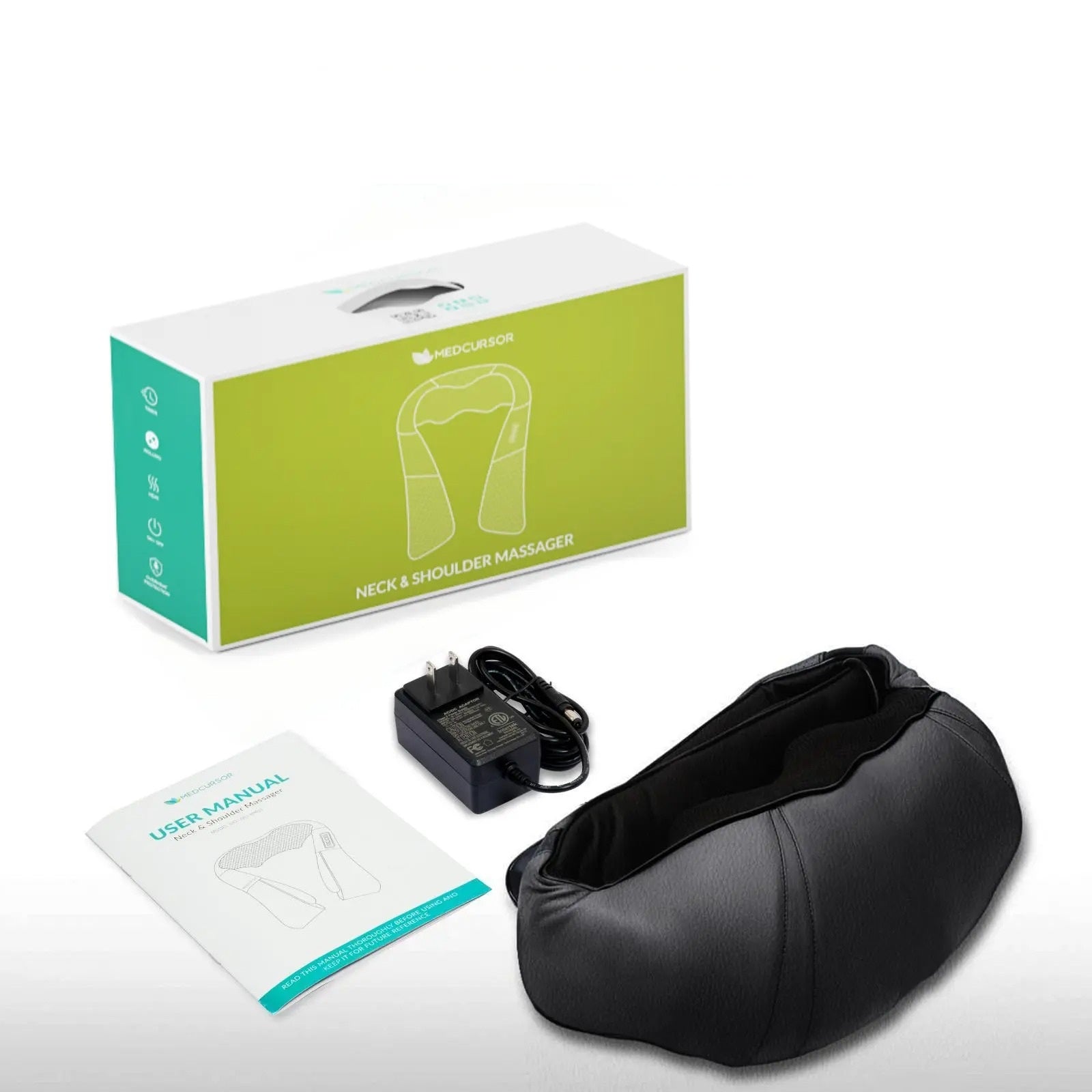 Medcursor 3D Kneading Neck and Back Massager  with Heat
