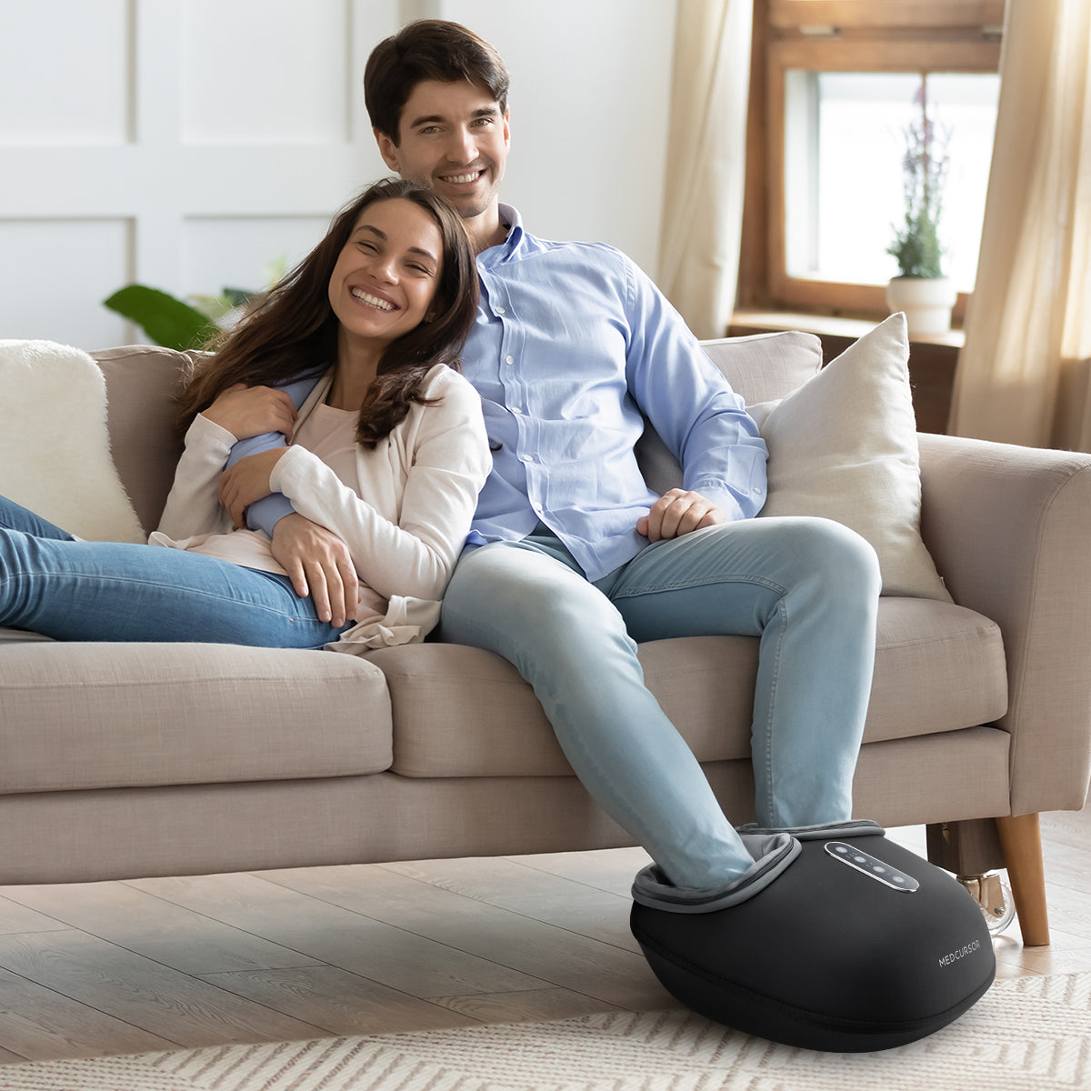 Medcursor Foot Massager Machine with Heat, Deep Kneading Massager