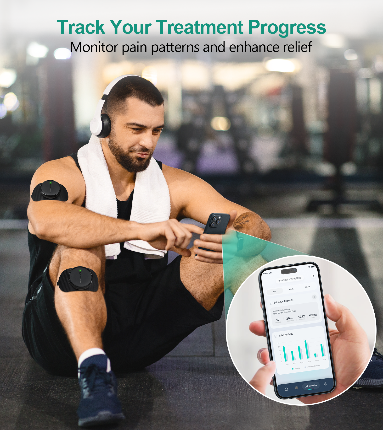 Medcursor MedPulse 3-in-1 Wireless Muscle Stimulator