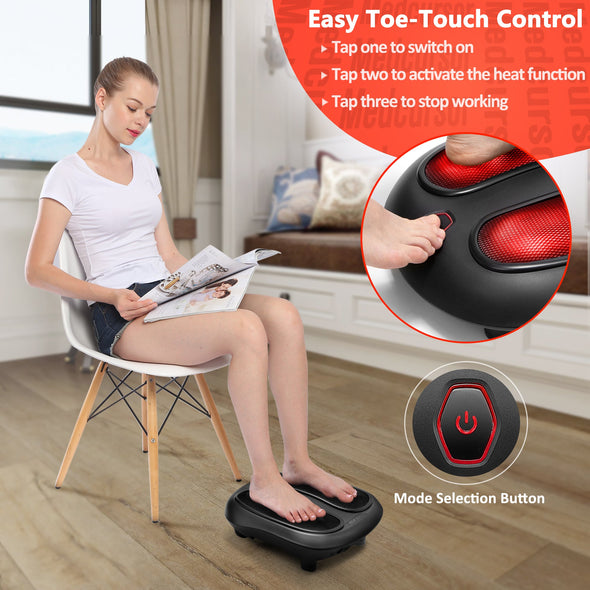 Medcursor Shiatsu Foot Massager with Built-in Soothing Heat Function (Certified Refurbished)
