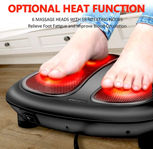 Medcursor Shiatsu Foot Massager with Built-in Soothing Heat Function (Certified Refurbished)