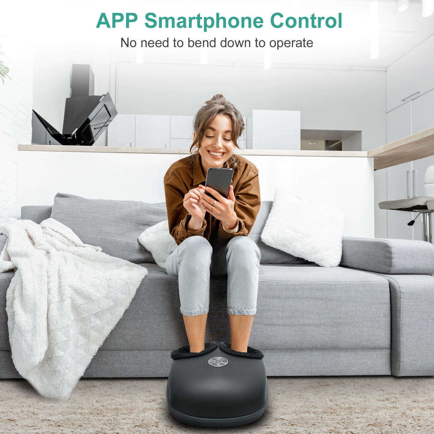 Medcursor SmartFoot Massager Machine with Heat, Deep Kneading Massager